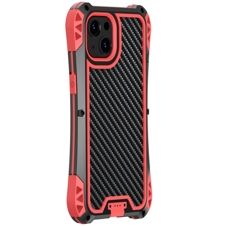 For iPhone 13 Pro Max R-JUST AMIRA Shockproof Dustproof Water-resistant Metal Protective Case (Red)