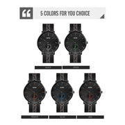 SKMEI 9218 Men Horizontal Striped Arabic Numeral Dial Mesh Belt Quartz Watch(Red)