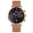 SKMEI 9231 Men Map Pattern Calendar Stopwatch Stainless Steel Strap Quartz Watch(Black) - free shipping - PMC TechLife - Order now!