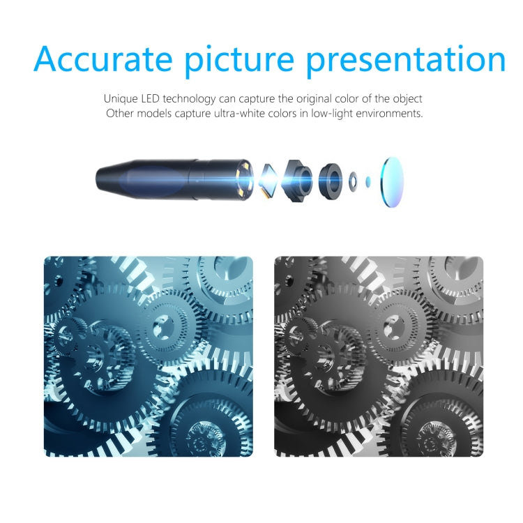 P90 14mm 4.5 inch HD 500W Autofocus Camera Endoscope Portable Water-resistant Industrial Pipe Endoscope, Hard Cable Length: 2m