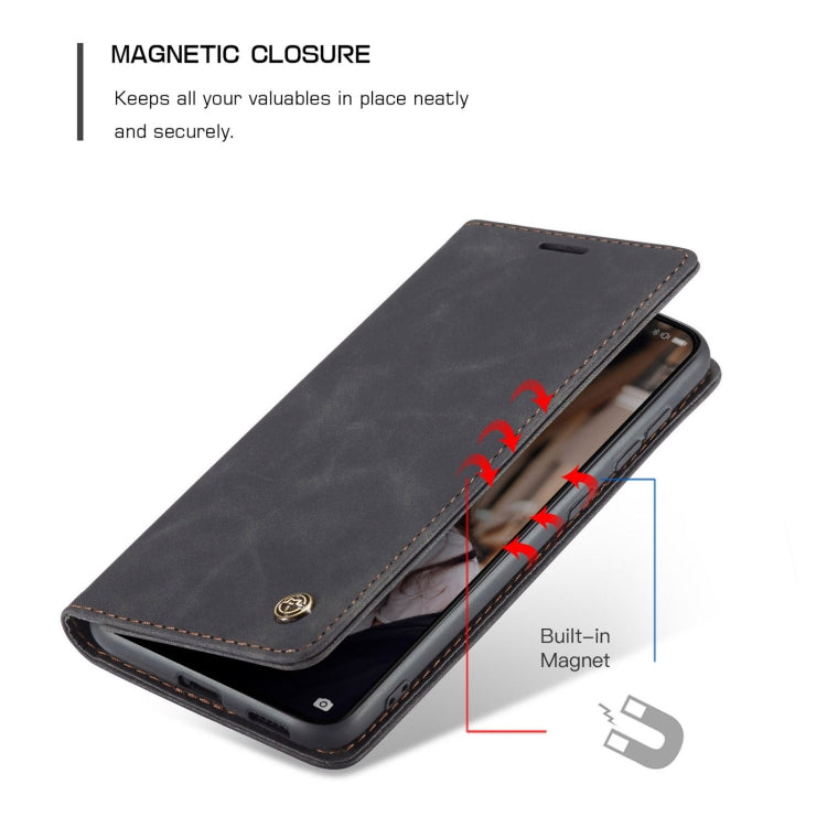 CaseMe 013 Multifunctional Horizontal Flip Leather Case with Holder & Card Slot & Wallet For Huawei P50(Black)