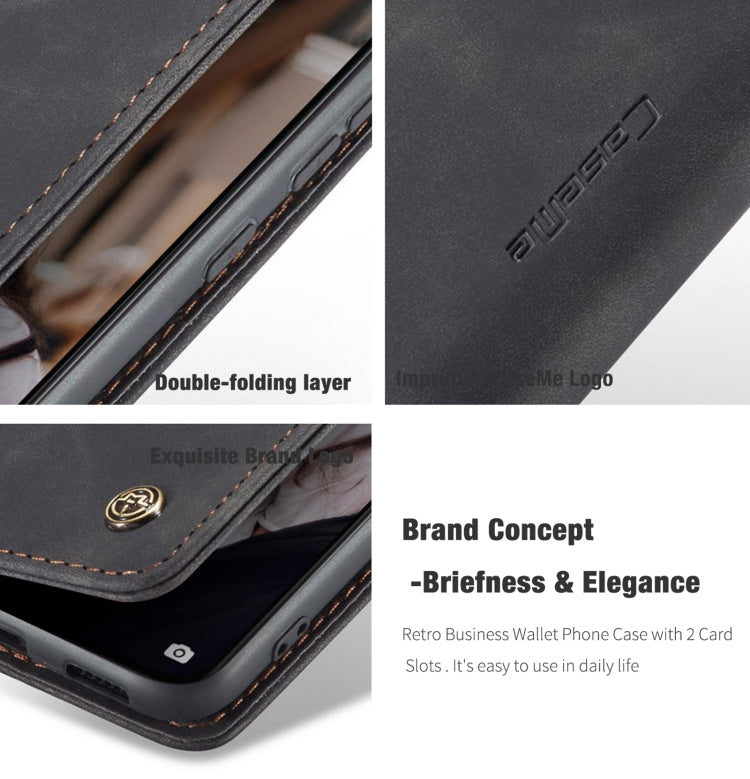 CaseMe 013 Multifunctional Horizontal Flip Leather Case with Holder & Card Slot & Wallet For Huawei P50(Black)