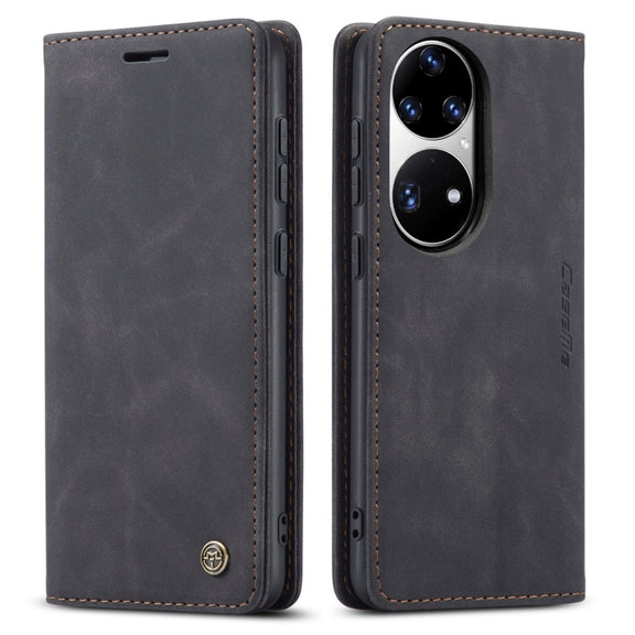 CaseMe 013 Multifunctional Horizontal Flip Leather Case with Holder & Card Slot & Wallet For Huawei P50 Pro(Black)