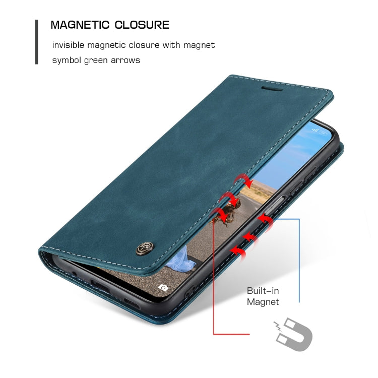 CaseMe 013 Multifunctional Horizontal Flip Leather Case with Holder & Card Slot & Wallet For Xiaomi Redmi Note 10 5G(Blue)