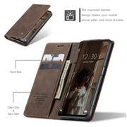 CaseMe 013 Multifunctional Horizontal Flip Leather Case with Holder & Card Slot & Wallet For Xiaomi Redmi Note 10 5G(Coffee)