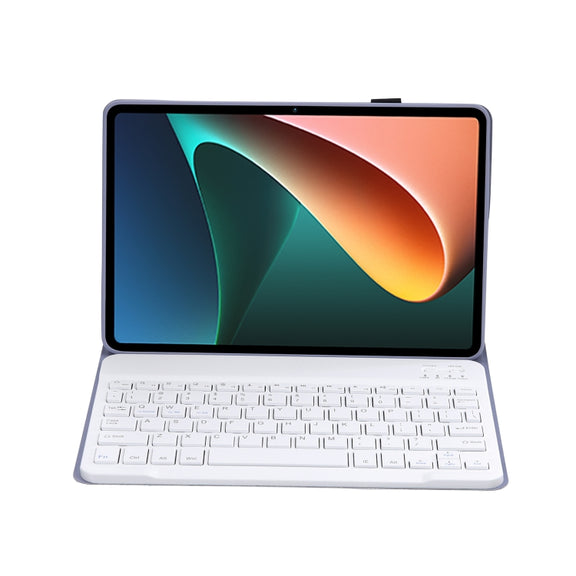 A0N5 Ultra-thin Detachable Lambskin Texture TPU Bluetooth Keyboard Leather Tablet Case with Holder For Xiaomi Pad 5 / 5 Pro(Purple)