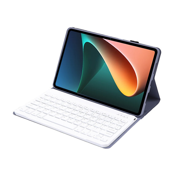 A0N5 Ultra-thin Detachable Lambskin Texture TPU Bluetooth Keyboard Leather Tablet Case with Holder For Xiaomi Pad 5 / 5 Pro(Purple)