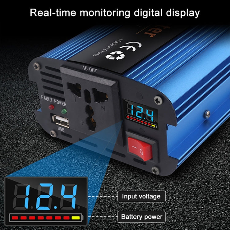 Carmaer 500W Car Smart Multi-function Digital Display Inverter Household Power Converter, Specification:24V to 220V