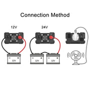 Carmaer 1200W Car Smart Multi-function Digital Display Inverter Household Power Converter, Specification:24V to 220V