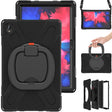 For Lenovo XiaoXin Pad 11 / Pad 11 Plus 2021 / Pad 2022 Silicone + PC Protective Case with Holder & Shoulder Strap(Black) - Lenovo by PMC TechLife | Online Shopping South Africa | PMC TechLife | Buy Now Pay Later Mobicred