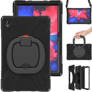 For Lenovo XiaoXin Pad 11 / Pad 11 Plus 2021 / Pad 2022 Silicone + PC Protective Case with Holder & Shoulder Strap(Black)