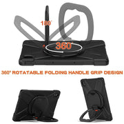 For Lenovo XiaoXin Pad 11 / Pad 11 Plus 2021 / Pad 2022 Silicone + PC Protective Case with Holder & Shoulder Strap(Black)