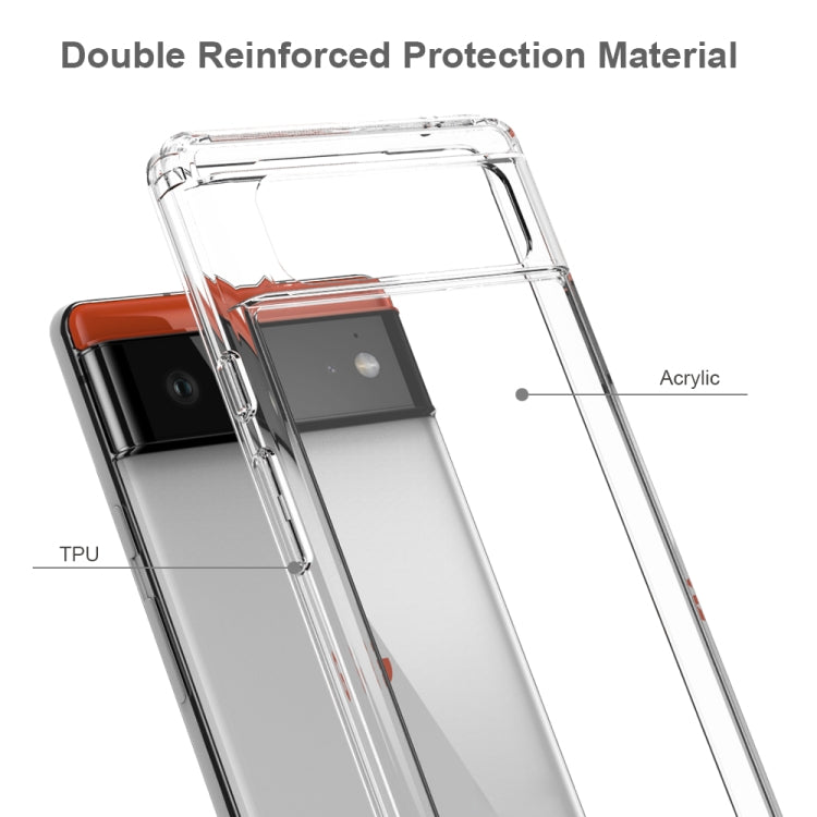 Shockproof Scratchproof TPU + Acrylic Protective Case For Google Pixel 6(Black)
