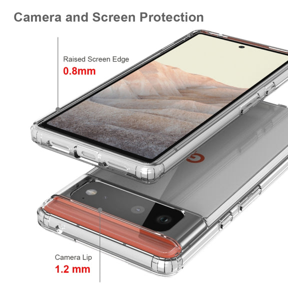 Shockproof Scratchproof TPU + Acrylic Protective Case For Google Pixel 6(Black)