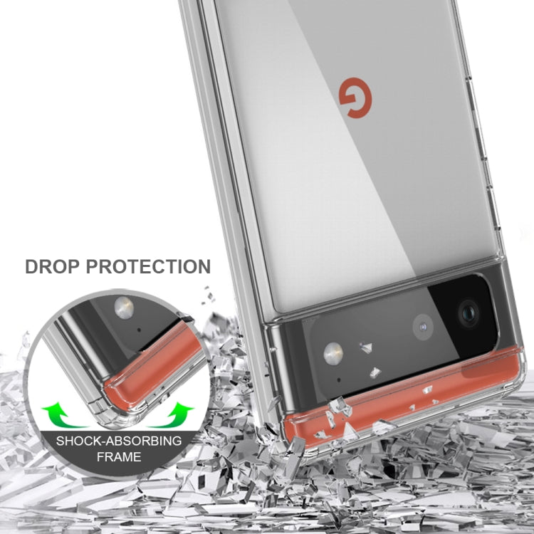 Shockproof Scratchproof TPU + Acrylic Protective Case For Google Pixel 6(Black)
