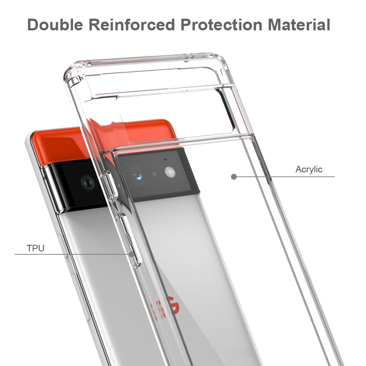 Shockproof Scratchproof TPU + Acrylic Protective Case For Google Pixel 6 Pro(Transparent)