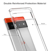 Shockproof Scratchproof TPU + Acrylic Protective Case For Google Pixel 6 Pro(Transparent)