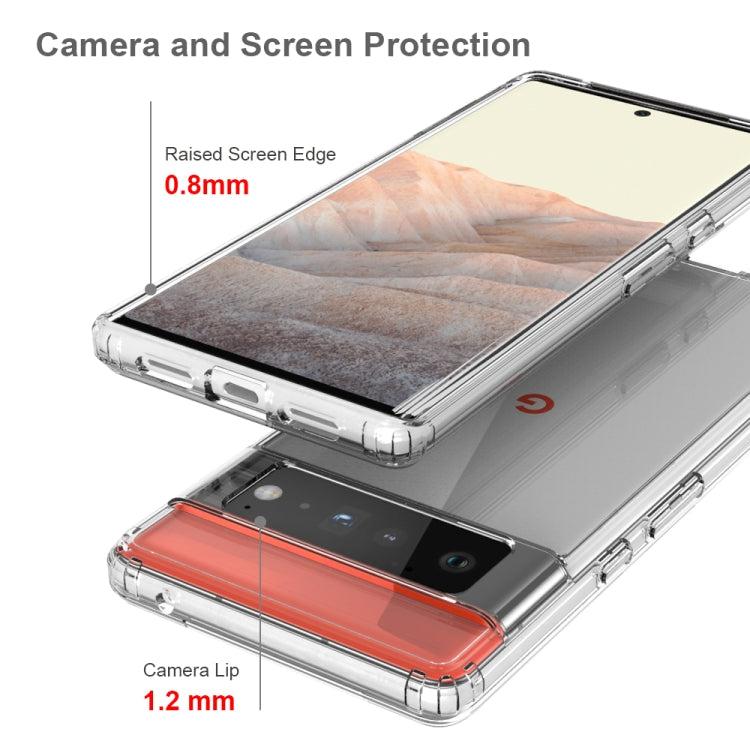 Shockproof Scratchproof TPU + Acrylic Protective Case For Google Pixel 6 Pro(Transparent)