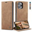 For iPhone 13 Pro Max CaseMe-013 Multifunctional Retro Frosted Horizontal Flip Leather Case with Card Slot & Holder & Wallet (Brown) - free shipping - PMC Jewellery - Order now!