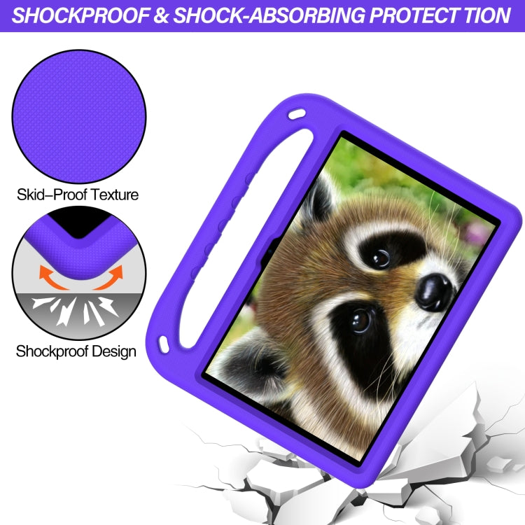 For Huawei Enjoy Tablet 2 / MatePad T10 / T10s Portable Handle EVA Shockproof Anti Falling Protective Case with Triangle Holder(Purple)