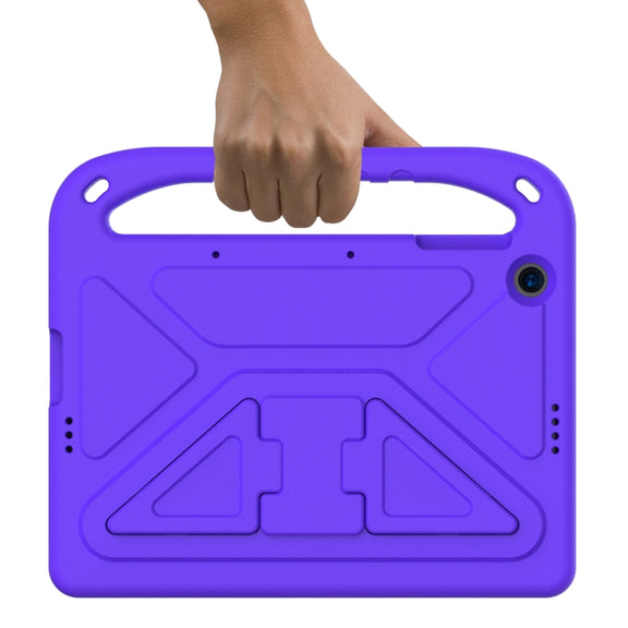 For Huawei Enjoy Tablet 2 / MatePad T10 / T10s Portable Handle EVA Shockproof Anti Falling Protective Case with Triangle Holder(Purple)
