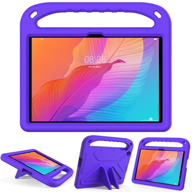 For Huawei Enjoy Tablet 2 / MatePad T10 / T10s Portable Handle EVA Shockproof Anti Falling Protective Case with Triangle Holder(Purple)