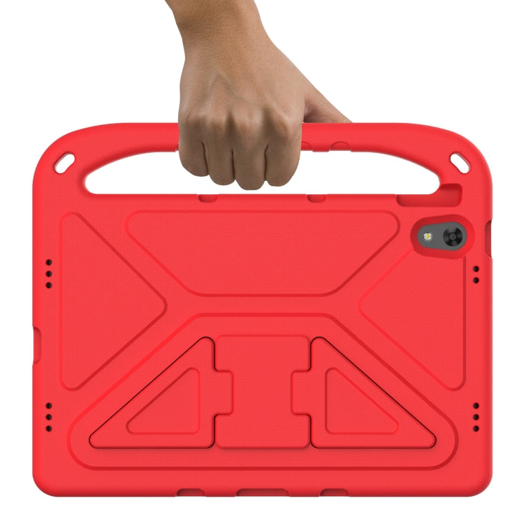For Lenovo Tab P11 TB-J606F / Tab P11 Plus TB-J607F Portable Handle EVA Shockproof Anti Falling Protective Case with Triangle Holder(Red)
