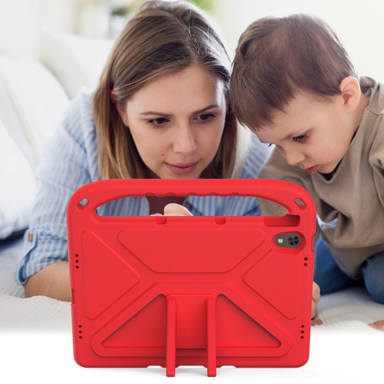 For Lenovo Tab P11 TB-J606F / Tab P11 Plus TB-J607F Portable Handle EVA Shockproof Anti Falling Protective Case with Triangle Holder(Red)