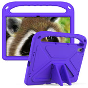 For Lenovo Tab P11 TB-J606F / Tab P11 Plus TB-J607F Portable Handle EVA Shockproof Anti Falling Protective Case with Triangle Holder(Purple)