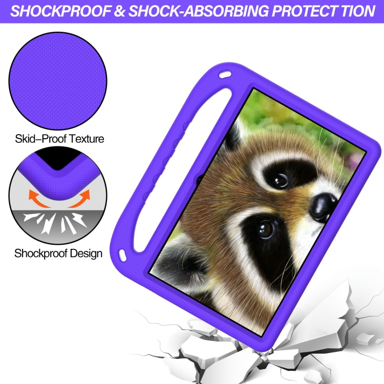 For Lenovo Tab P11 TB-J606F / Tab P11 Plus TB-J607F Portable Handle EVA Shockproof Anti Falling Protective Case with Triangle Holder(Purple)