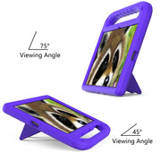 For Lenovo Tab P11 TB-J606F / Tab P11 Plus TB-J607F Portable Handle EVA Shockproof Anti Falling Protective Case with Triangle Holder(Purple)