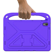 For Lenovo Tab P11 TB-J606F / Tab P11 Plus TB-J607F Portable Handle EVA Shockproof Anti Falling Protective Case with Triangle Holder(Purple)