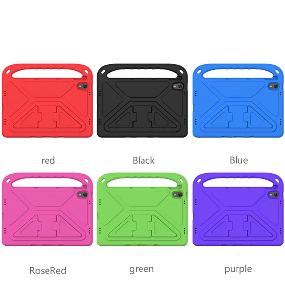 For Lenovo Tab P11 TB-J606F / Tab P11 Plus TB-J607F Portable Handle EVA Shockproof Anti Falling Protective Case with Triangle Holder(Red)