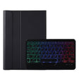 A0N5BS Ultra-thin Tri-color Backlight Detachable Lambskin Texture TPU Bluetooth Keyboard Leather Tablet Case with Holder For Xiaomi Pad 5 / 5 Pro(Black) - Others Keyboard by PMC TechLife | Online Shopping South Africa | PMC TechLife