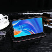 For Tecno Spark 7P idewei Crocodile Texture Horizontal Flip Leather Case with Holder & Card Slots & Wallet(Black)