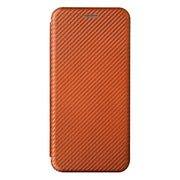 Carbon Fiber Texture Horizontal Flip TPU + PC + PU Leather Case with Card Slot For OPPO Realme GT Master(Brown)