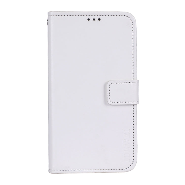 For iPhone 13 mini idewei Crazy Horse Texture Horizontal Flip Leather Case with Holder & Card Slots & Wallet (White)