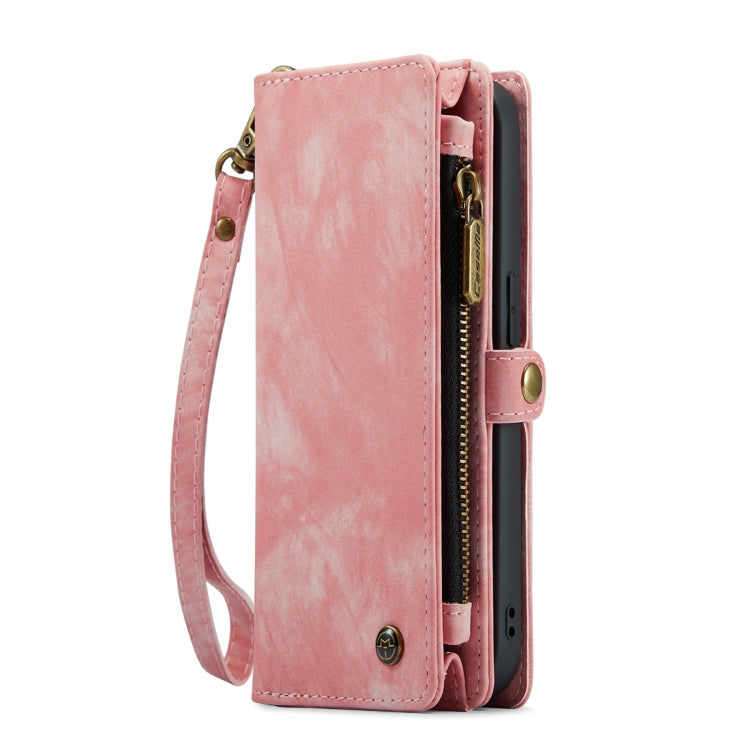For iPhone 13 Pro Max CaseMe-008 Detachable Multifunctional Horizontal Flip Leather Case(Pink)