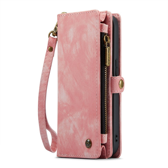 For iPhone 13 CaseMe-008 Detachable Multifunctional Horizontal Flip Leather Case(Pink)