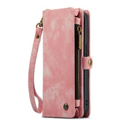 For iPhone 13 mini CaseMe-008 Detachable Multifunctional Horizontal Flip Leather Case(Pink)