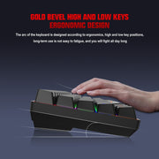HXSJ L800 61 Keys Bluetooth 5.0 / 2.4G Wireless / Type-C Wired Three Modes Blue Shaft Mechanical Keyboard(Black)