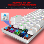 HXSJ L800 61 Keys Bluetooth 5.0 / 2.4G Wireless / Type-C Wired Three Modes Blue Shaft Mechanical Keyboard(Black)