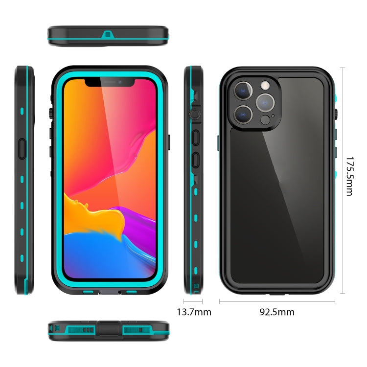 For iPhone 13 Pro Max RedPepper Transparent Dot Shockproof Water-resistant PC + TPU Protective Case  (Blue)