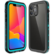 For iPhone 13 Pro Max RedPepper Transparent Dot Shockproof Water-resistant PC + TPU Protective Case  (Blue)