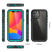 For iPhone 13 Pro Max RedPepper Transparent Dot Shockproof Water-resistant PC + TPU Protective Case  (Blue)