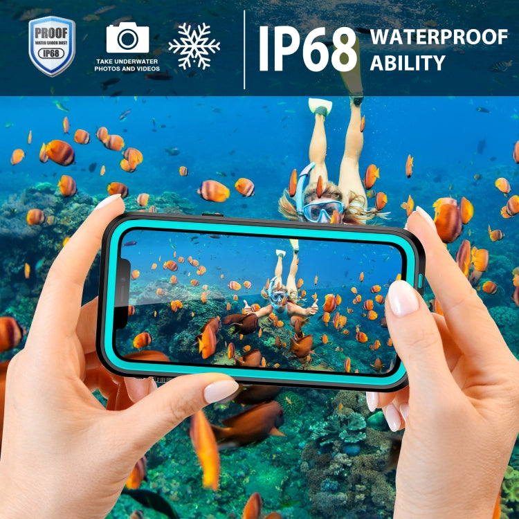 For iPhone 13 Pro Max RedPepper Transparent Dot Shockproof Water-resistant PC + TPU Protective Case  (Blue)