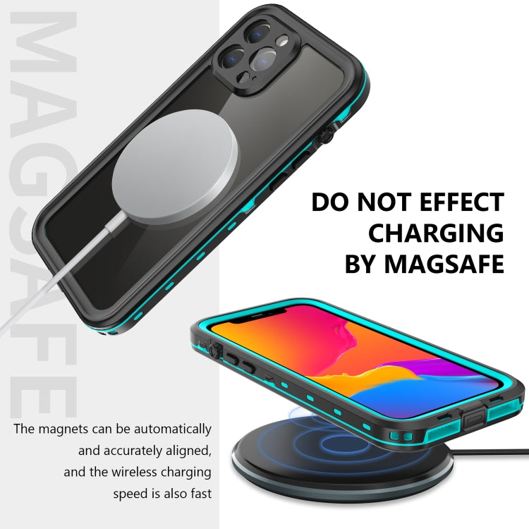For iPhone 13 Pro Max RedPepper Transparent Dot Shockproof Water-resistant PC + TPU Protective Case  (Blue)