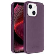 For iPhone 13 mini QIALINO Nappa Cowhide MagSafe Magnetic Protective Case (Purple Crystal)