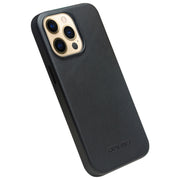 For iPhone 13 Pro QIALINO Nappa Cowhide MagSafe Magnetic Protective Case (Black)