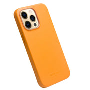 For iPhone 13 Pro QIALINO Nappa Cowhide MagSafe Magnetic Protective Case (Orange)